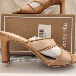 Dolce Vita "Gitel" Light Tan Mesh Heeled Sandals. NIB. Size 9.5